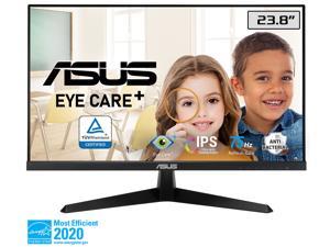 ASUS VY249HE 23.8" Eye Care Monitor, 1080P Full HD, 75Hz, IPS, Adaptive-Sync/FreeSync, Eye Care Plus, Color Augmentation, Rest Reminder, Antibacterial Surface, HDMI VGA, Frameless, VESA Wall Mountable