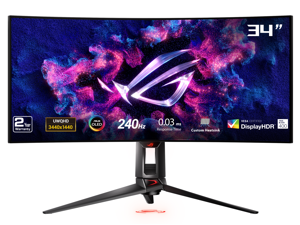 ASUS 34" 240 Hz OLED UWQHD Curved Gaming Monitor N...