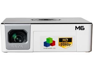 AAXA M6 Native 1080p HD LED DLP Mini Portable Projector with 1200 LED Lumens, HDMI, and Media Player for Business and Home Theater AAXA M6 Native 1080p HD LED DLP Mini Portable Projector with 1200 LED Lumens, HDMI, and Media Player for Business and Home Theater