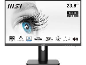MSI PRO MP243XP 24-inch IPS 1920 x 1080 (FHD) Computer Monitor, 100Hz, Adaptive-Synch, HDMI, DisplayPort, VESA Mountable, Tilt, Height Adjustable, Speaker, 1ms, Black