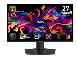 MSI 27" (26.5" Viewable) 240 Hz OLED WQHD Gaming Monitor Adaptive Sync MAG 271QP QD-OLED X24