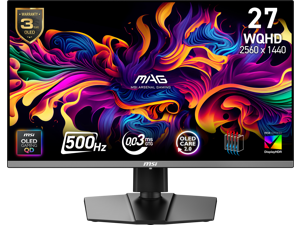 MSI 27" 500 Hz QD-OLED 2560 x 1440(QHD) Gaming Monitor FreeSync (AMD Adaptive Sync) MAG 272QP MAG 272QP QD-OLED X50