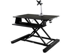 StarTech.com BNDSTSLGPVT Sit-Stand Desk Converter with Monitor Arm - 35” Wide Work Surface - for up to 30" Monitor StarTech.com BNDSTSLGPVT Sit-Stand Desk Converter with Monitor Arm - 35” Wide Work Surface - for up to 30" Monitor