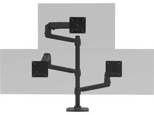 Ergotron LX Dual Stacking Arm Tall Pole (Matte Black)