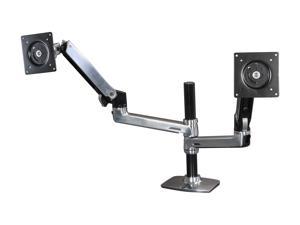 Ergotron 45-248-026 LX Dual Stacking Arm, Mounting Kit, Extends LCDs or laptop up to 25"