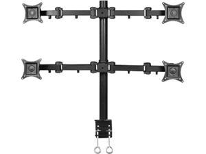 SIIG CE-MT0S12-S1 Articulating Quad Monitor Desk Mount - 13" to 27"