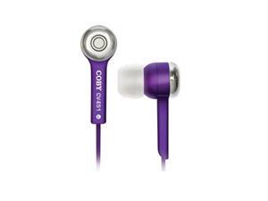 COBY CV-E52 PUR 3.5mm Connector Canal Jammerz Isolation Stereo Earphone, Purple COBY CV-E52 PUR 3.5mm Connector Canal Jammerz Isolation Stereo Earphone, Purple