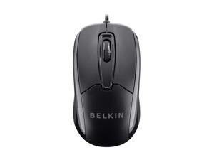 Belkin F5M010qBLK 3-Button Wired USB Optical Mouse with 5-Foot Cord, Compatible with PCs, Macs, Desktops and Laptops