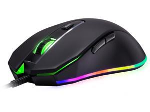 Rosewill NEON M59 RGB Gaming Mouse, 10000 dpi, Ergonomic Hand Grips, RGB Backlit Optical Wired Gaming Mouse