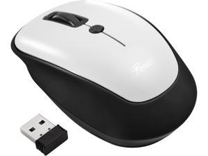 Rosewill Wireless Optical Computer Mouse, Compact, Travel Friendly, Office Style, Adjustable DPI, 4 Buttons, USB - White