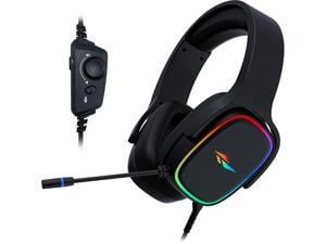 Rosewill SAROS C150XS 7.1 Surround Sound USB Pro Gaming Headset, 50mm Full Spectrum Driver, Noise Reduction Microphone, In-Line Controls, Dynamic RGB Backlighting, For PS4, PS5, PC, Laptop, mobile