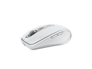 Logitech MX Anywhere 3S Compact Wireless Mouse Fast Scrolling 8K DPI AnySurface Tracking Quiet Clicks Programmable Buttons USB C Bluetooth Windows PC Linux Chrome Mac Pale Grey