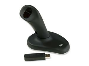 3M EM550GPL Black USB Wireless Optical Ergonomic Mouse - Large