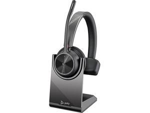 Plantronics Poly Voyager 4300 UC 4310 C Headset - Mono - USB Type A - Wired/Wireless - Bluetooth - 164 ft - 20 Hz - 20 kHz - Over-the-head - Monaural - Ear-cup - 4.92 ft Cable - Noise Cancelling