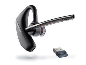 Plantronics - Voyager 5200 UC (Poly) - Bluetooth Single-Ear (Monaural) Headset - USB-A Compatible to connect to your PC and/or Mac - Works with Teams, Zoom & more - Noise Canceling
