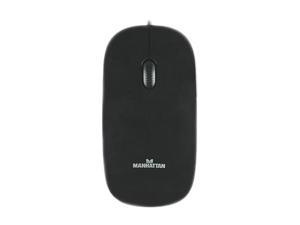 Manhattan 177658 Black 3 Buttons 1 x Wheel USB Wired Optical Silhouette Mouse