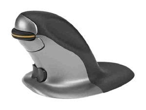 Posturite Penguin Ambidextrous Vertical Mouse 9820102 Silver/Graphite 1 x Wheel USB RF Wireless Laser Mouse - Medium