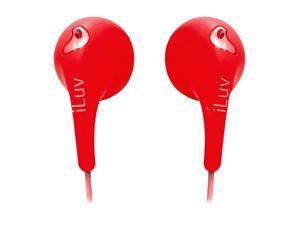 iLuv Red IEP205RED 3.5mm Connector Bubble Gum II Earphones iLuv Red IEP205RED 3.5mm Connector Bubble Gum II Earphones