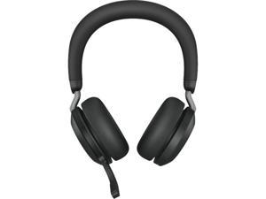 Jabra Evolve2 75 PC Wireless Headset with 8-Microphone Technology - Dual Foam Stereo Headphones with Adjustable Advanced Active Noise Cancelling, USB-A Bluetooth Adapter and UC Compatibility - Black