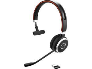 Jabra Evolve 65 SE MS Mono Active Noise Canceling Bluetooth On Ear Mobile Headset, Black (6593-833-309)