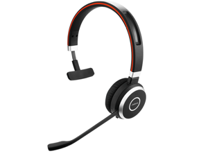 Jabra Evolve 65 SE UC Mono Active Noise Canceling Bluetooth On Ear Mobile Headset, Black (6593-839-409)