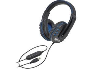 Tripp Lite USB Gaming Headset with Built-In Microphone and Audio Control - Windows, macOS, PS4 & PS3 Compatible - Deluxe Comfort Adjustable Headband (AHS-001)