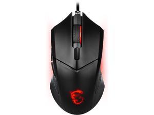 MSI Clutch GM08 S12-0401840-CLA Black 6 Buttons 1 x Wheel USB 2.0 Wired Optical Gaming Mouse for ABS - OEM