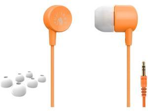 Fuji Labs Sonique SQ101 Designer In-Ear Headphones with In-line Mic, Orange