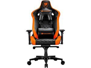 Cougar Armor Titan (Orange) Ultimate Gaming Chair with Premium Breathable PVC Leather, 352.0 lbs. Support, 170 Degree Reclining