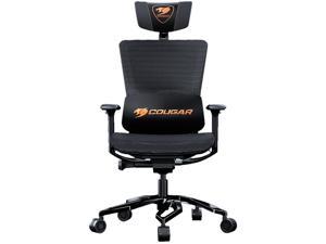 COUGAR ARGO Gaming Chair with Adjustable Mesh Seat, Backrest, and Headrest - 3D Adjustable Armrests and Breathable PVC Leather Lumbar Cushion