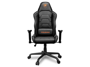 COUGAR Armor Air Black Gaming Chair Dual High Back Design with Removable Leather Cover  Mesh Backrest 2D Armrest
