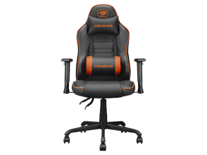 COUGAR Fusion S Medium Size Gaming Chair with Builtin 3D Curved Lumbar Support PVC Faux Leather