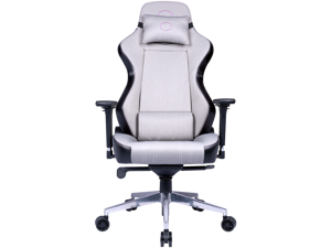 Cooler Master Caliber X1C Gaming Chair Gray Ergonomic 360 Swivel 180 Reclining  Ergonomic Lumbar Support High Density Foam Cushions Synthetic PU Leather For PC Game Office CMIGCX1CGY