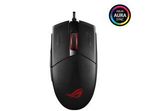 ASUS Optical Gaming Mouse Strix Impact II | 6200 DPI Sensor, 220 IPS | Ambidextrous & Ergonomic Wired Mouse | Aura Sync RGB | Configurated/Replaceable Mice Switches