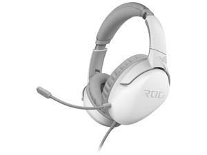 ASUS ROG Strix Go Core Moonlight White Gaming Headset (Hi-Res Audio, 3.5mm Jack, Volume and Mic Control, Lightweight Build, Compatible with PC, PS5, Xbox One, Nintendo Switch and Mobile Devices)