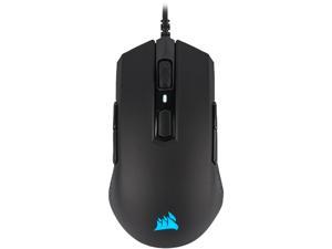 CORSAIR M55 RGB PRO Ambidextrous Multi-Grip Gaming Mouse, Black, Backlit RGB LED, 12400 dpi, Optical