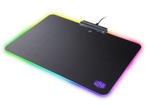 Cooler Master MasterAccessory RGB Hard Gaming Mousepad with Optimized Surface, Non-Slip Grips, and Nine RGB Presets