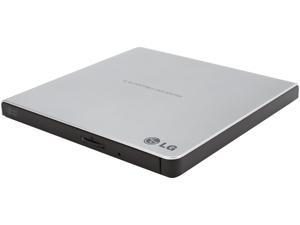 LG External CD / DVD Rewriter With M-Disc Mac & Surface Support (Silver) - Model GP65NS60