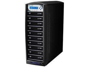 VINPOWER Black 1 to 10 128M Buffer Memory SharkBlu Blu-ray DVD CD Disc Duplicator + 500GB HDD + USB 3.0 CopyConnect Model SharkBlu-S10T-BK