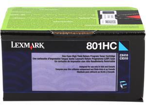 Lexmark 80C1HC0 High Yield Return Program Toner Cartridge - Cyan Lexmark 80C1HC0 High Yield Return Program Toner Cartridge - Cyan