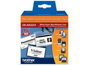 Brother DKN5224 2.1 in x 100 ft (54 mm x 30.4 m) Black on White Non-Adhesive Continuous Length Paper Tape Brother DKN5224 2.1 in x 100 ft (54 mm x 30.4 m) Black on White Non-Adhesive Continuous Length Paper Tape