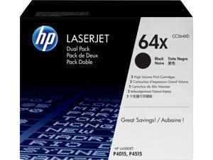 HP 64X High Yield LaserJet Toner Cartridge - Dual Pack - Black