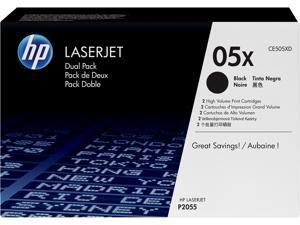 HP 05X High Yield LaserJet Toner Cartridge - Dual Pack - Black HP 05X High Yield LaserJet Toner Cartridge - Dual Pack - Black
