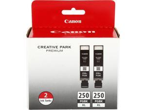 Canon PGI-250 XL High Yield Ink Cartridge - Dual Pack - Pigmented Black Canon PGI-250 XL High Yield Ink Cartridge - Dual Pack - Pigmented Black