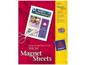 Avery 3270 Printable Inkjet Magnet Sheets, 8.50" x 11.00, White, 5 packs Avery 3270 Printable Inkjet Magnet Sheets, 8.50" x 11.00, White, 5 packs
