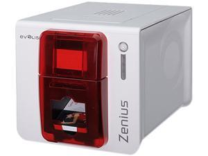 Evolis ZN1H0000RS Zenius Expert Card Printer - Single-sided - White/Red