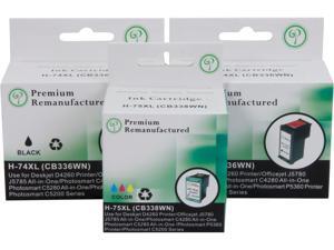 Green Project Inc. Compatible Black/Color High Yield Ink Cartridge (Alternative for HP 74XL/75XL/CB336WN/CB338WN) Green Project Inc. Compatible Black/Color High Yield Ink Cartridge (Alternative for HP 74XL/75XL/CB336WN/CB338WN)