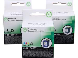 Green Project Compatible Ink Cartridge Replacement for HP- 2pc. HP 56 (C6656AN) , 1pc. HP 57 (C6657AN) - 3 Pack Green Project Compatible Ink Cartridge Replacement for HP- 2pc. HP 56 (C6656AN) , 1pc. HP 57 (C6657AN) - 3 Pack