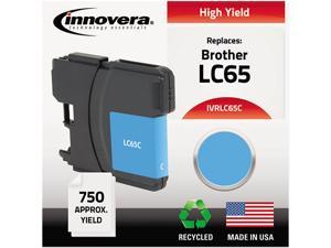 Innovera IVRLC65C Cyan Ink Cartridge, Replacement for Brother LC61C LC65C