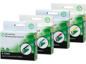Green Project E-T0981(4)PK Black and Colors Compatible Epson E-T0981 Ink Cartridge 4 Pack Green Project E-T0981(4)PK Black and Colors Compatible Epson E-T0981 Ink Cartridge 4 Pack